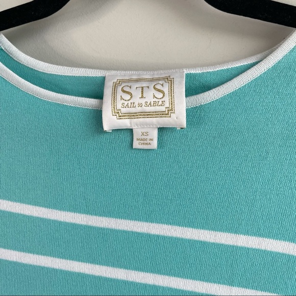 Sail by Sable striped blue long sleeves mini dress size‎ XS tuckernuck preppy - Picture 5 of 6